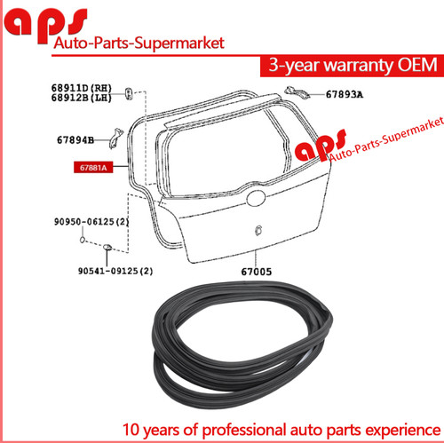 Hatchback trunk lid rubber - trunk,